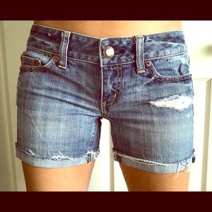 Denim destroyed American Eagle shorts